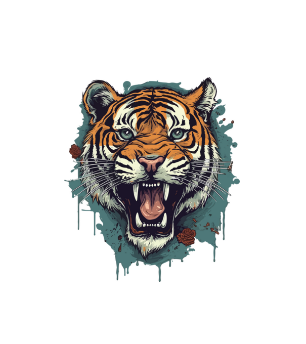 tigris minta fehér pólón