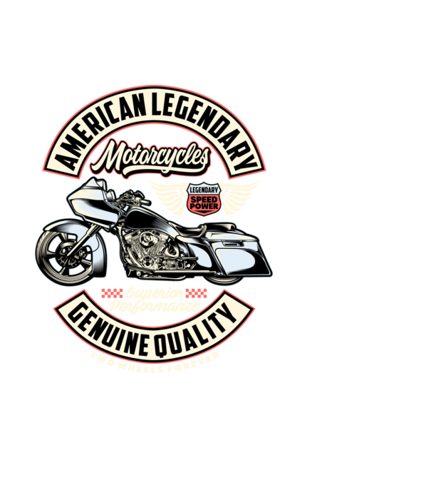 Motorcycle minta fekete pólón