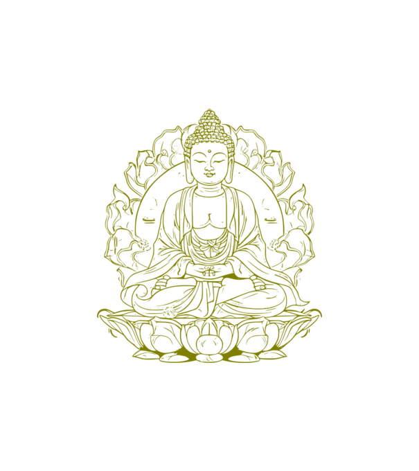 buddha minta homokszín pólón