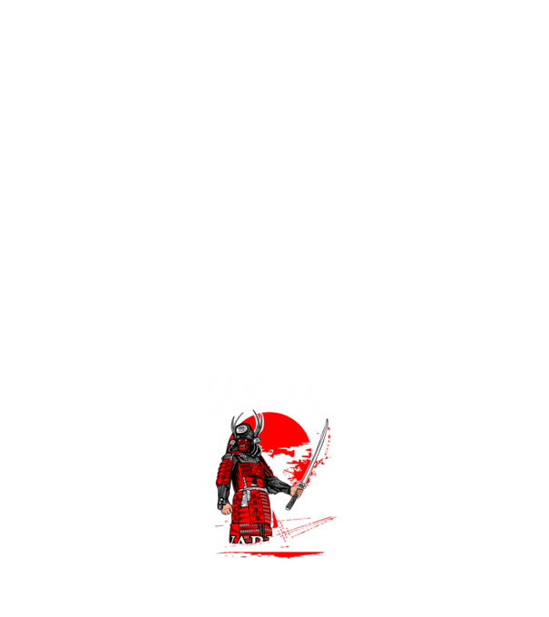 Szamuráj minta sötétkék pólón