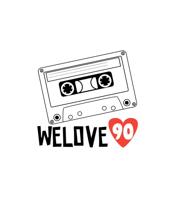 welove 90s minta fehér pólón