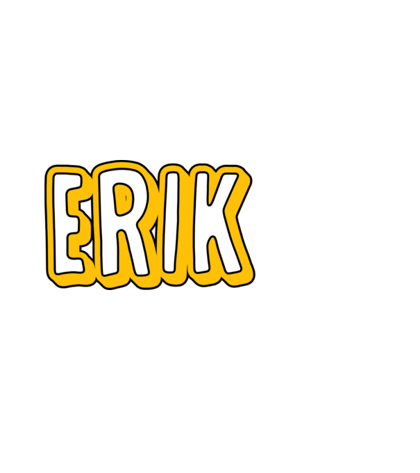 Erik minta fehér pólón