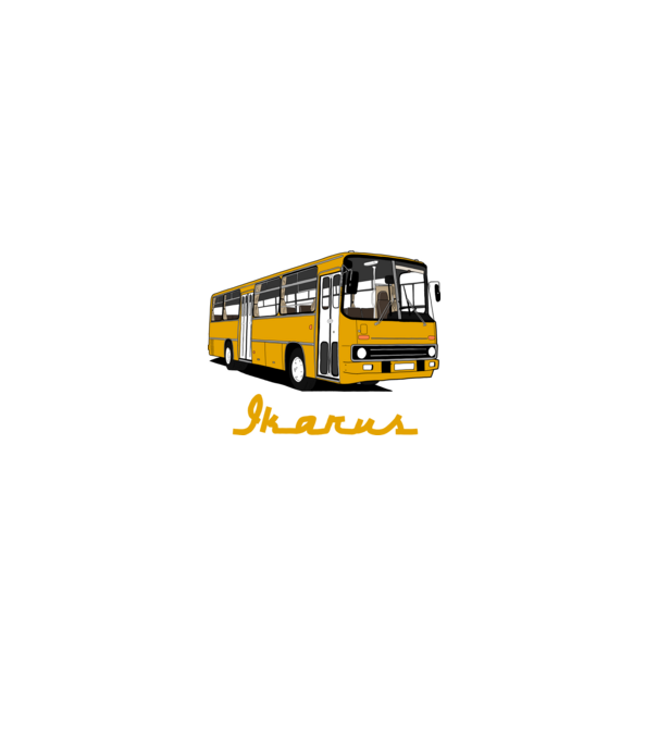 Busz minta szürke pólón