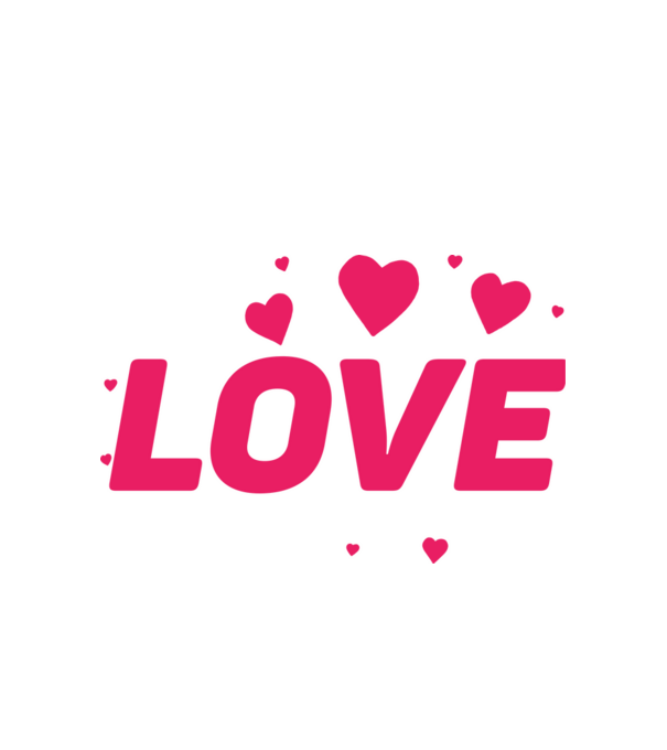Love minta fehér pólón