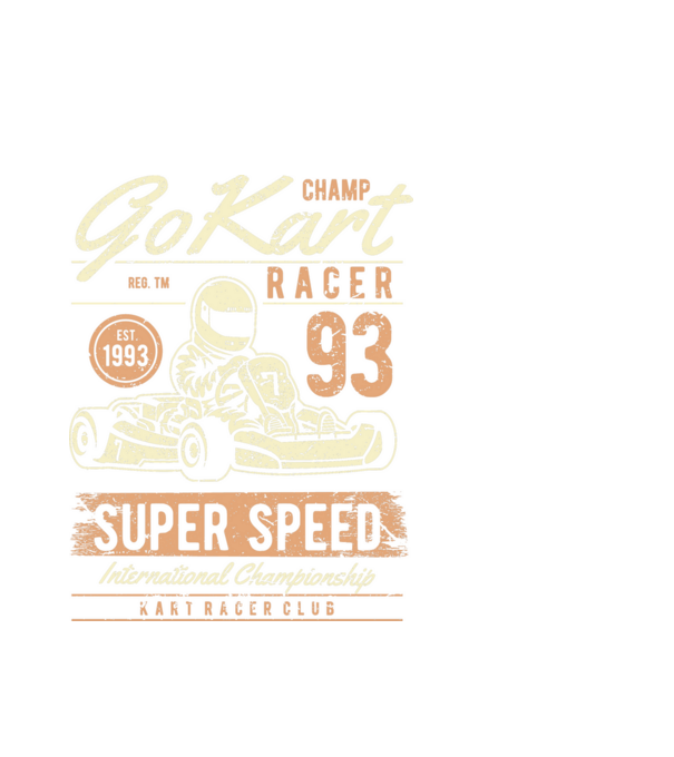 GOKART minta fehér pólón