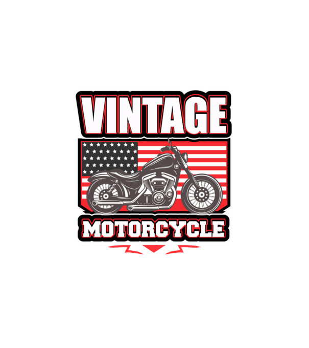 Motorcycle minta fehér pólón