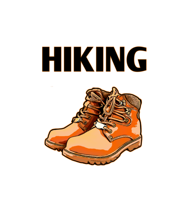 Hiking minta fehér pólón