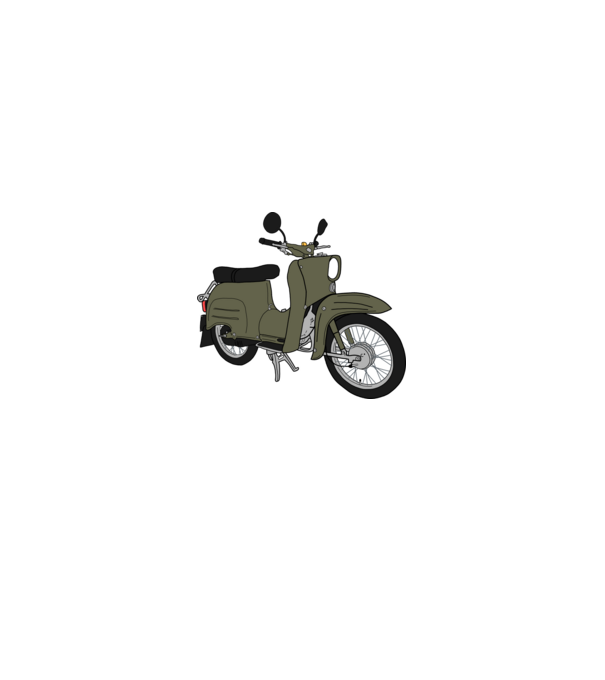 simson schwalbe minta fehér pólón