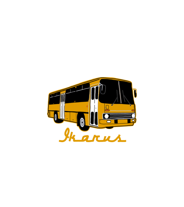 Ikarus minta fekete pólón