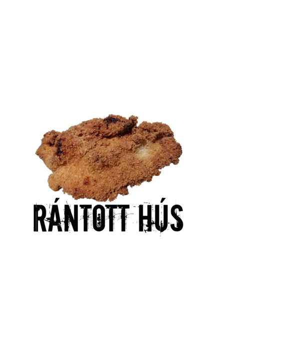 Rántott hús  minta fekete pólón