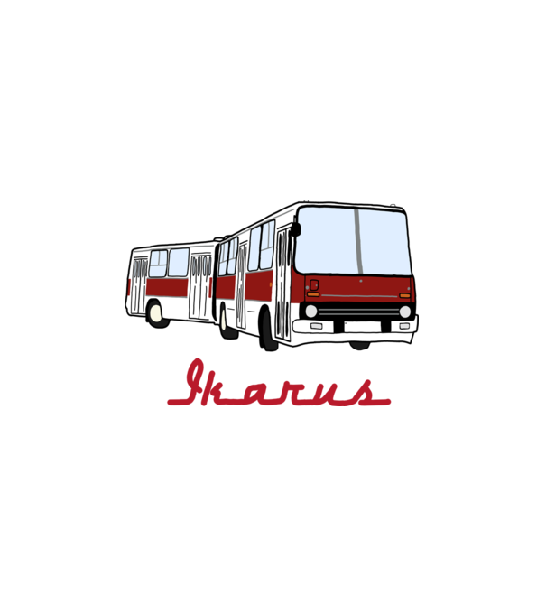 Ikarus minta fehér pólón