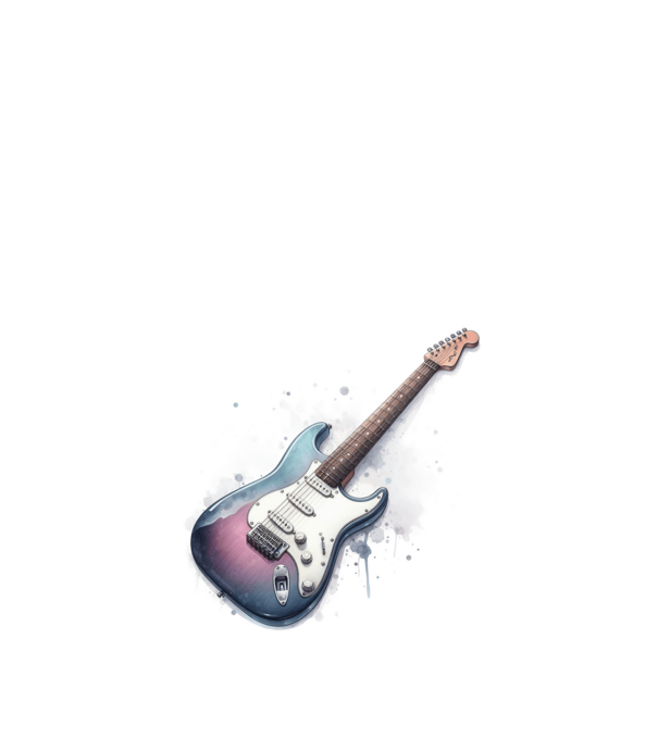gitár minta fehér pólón