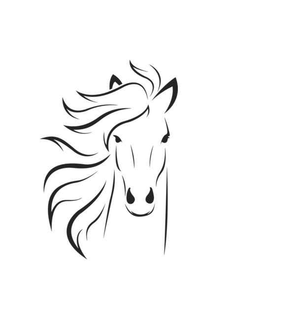 horse minta világoskék pólón