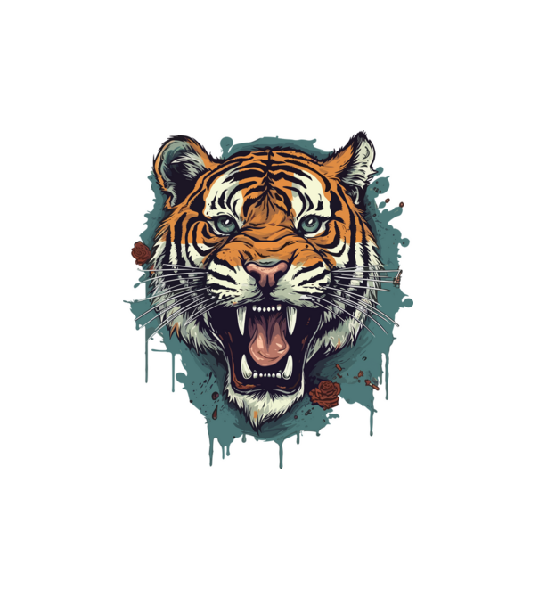 tigris minta fehér pólón