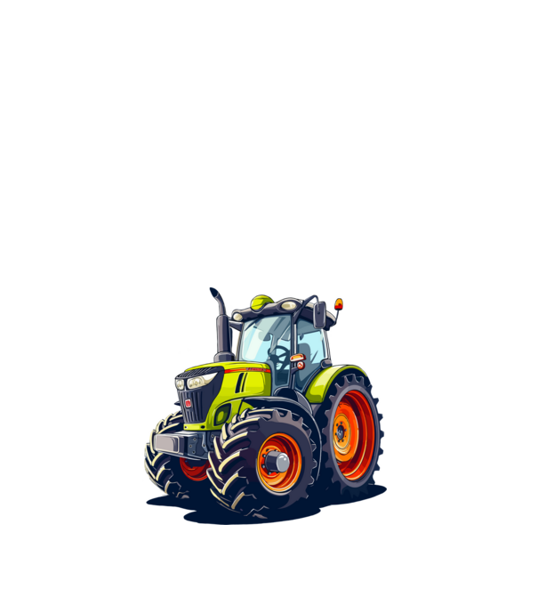 Traktor minta fehér pólón