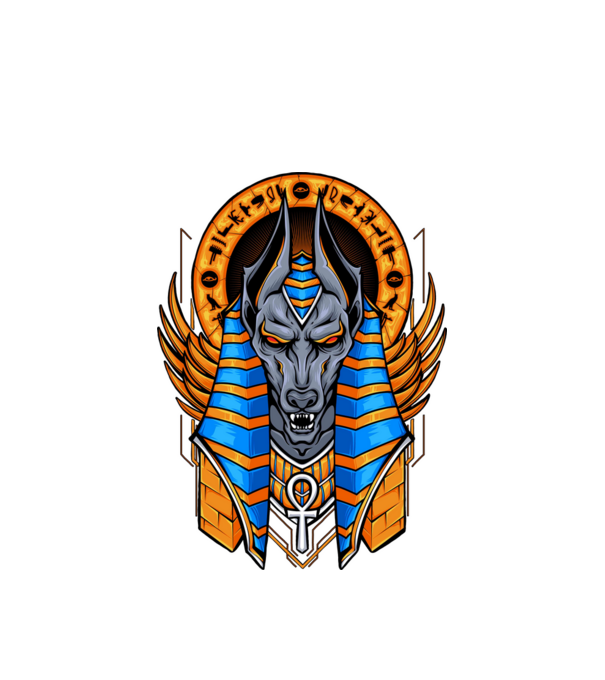 anubis minta fehér pólón
