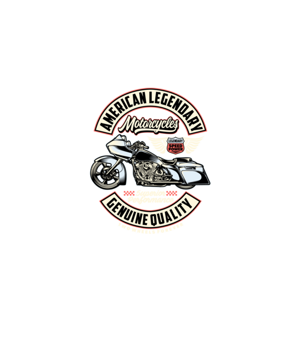 Motorcycle minta fekete pólón