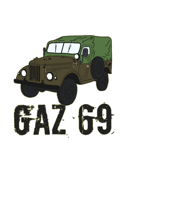 GAZ 69 minta fekete pólón