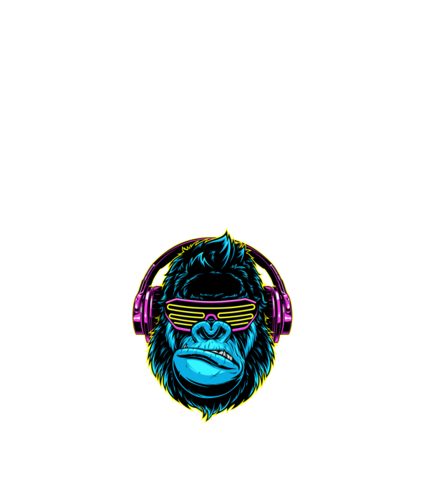 Gorilla minta fehér pólón