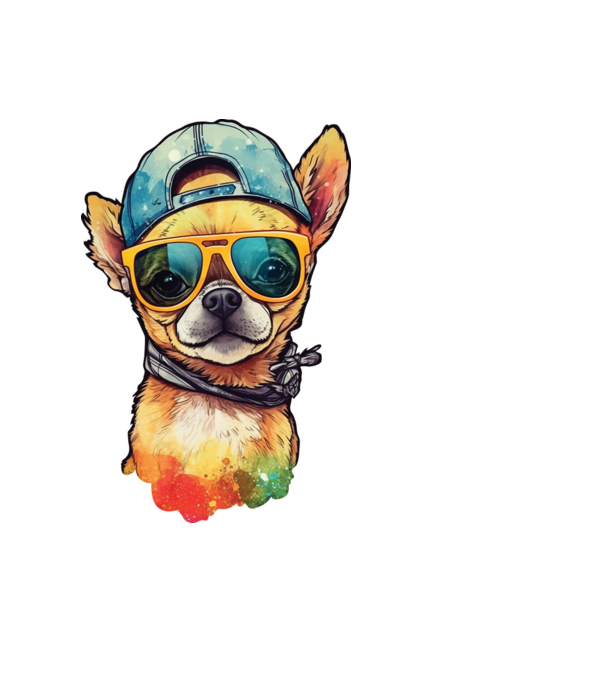 chihuahua minta fekete pólón