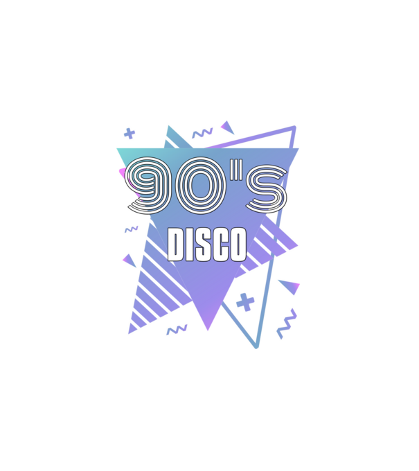 90s disco minta fehér pólón