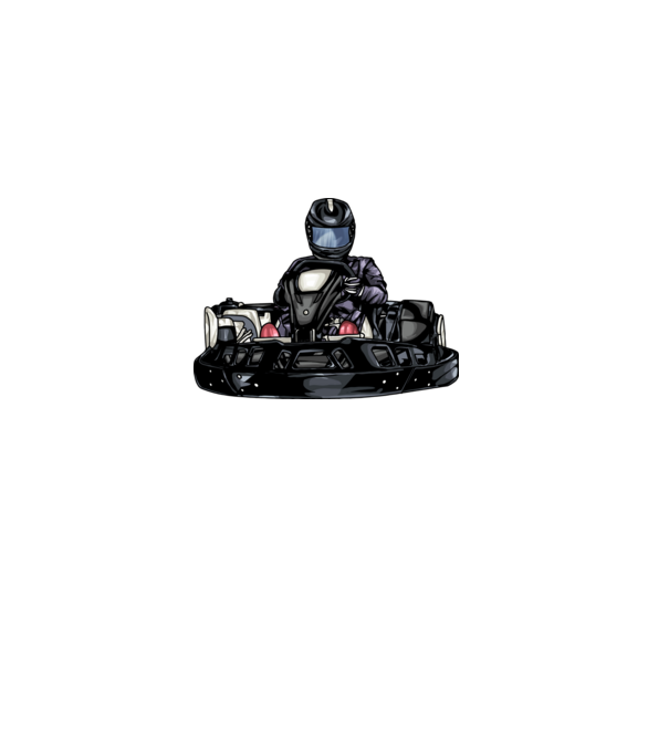 Gokart  minta fehér pólón