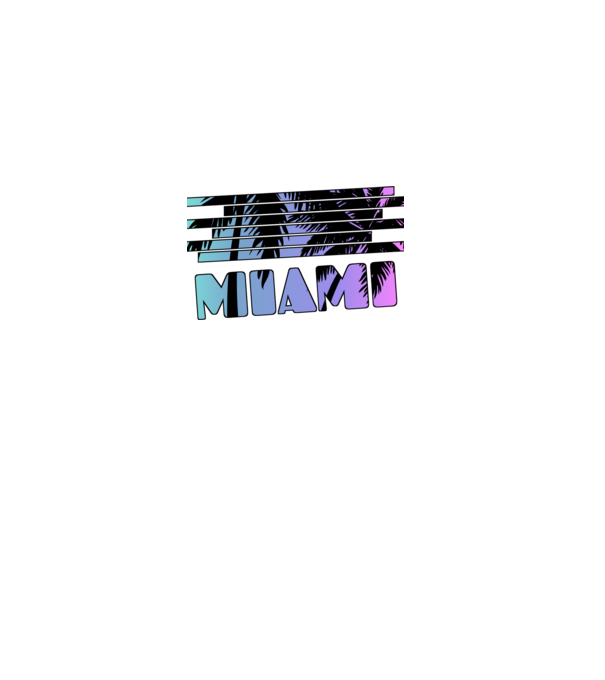 Miami minta fekete pólón