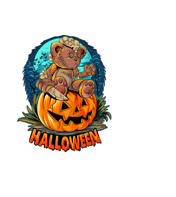 halloween minta fekete pólón
