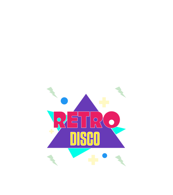 retro disco minta fekete pólón