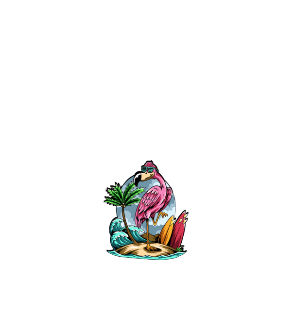 flamingo minta fehér pólón