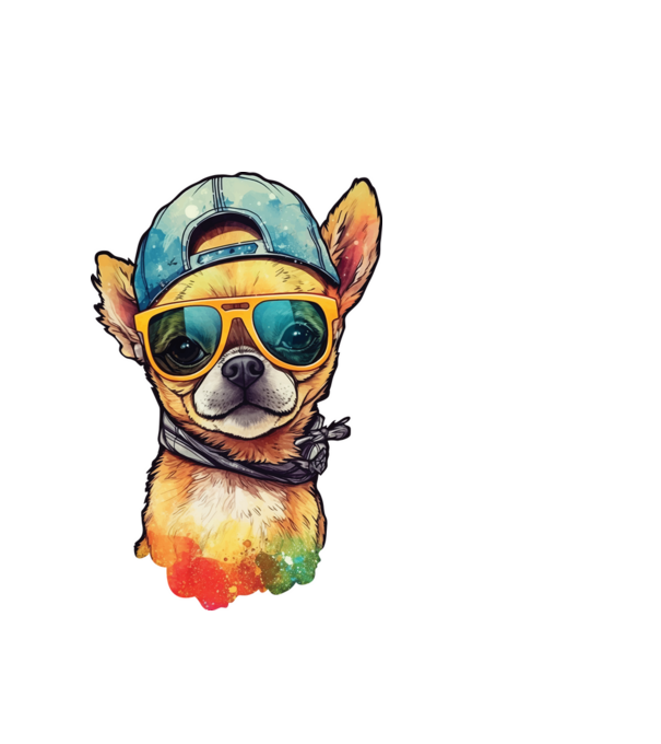 chihuahua minta fehér pólón