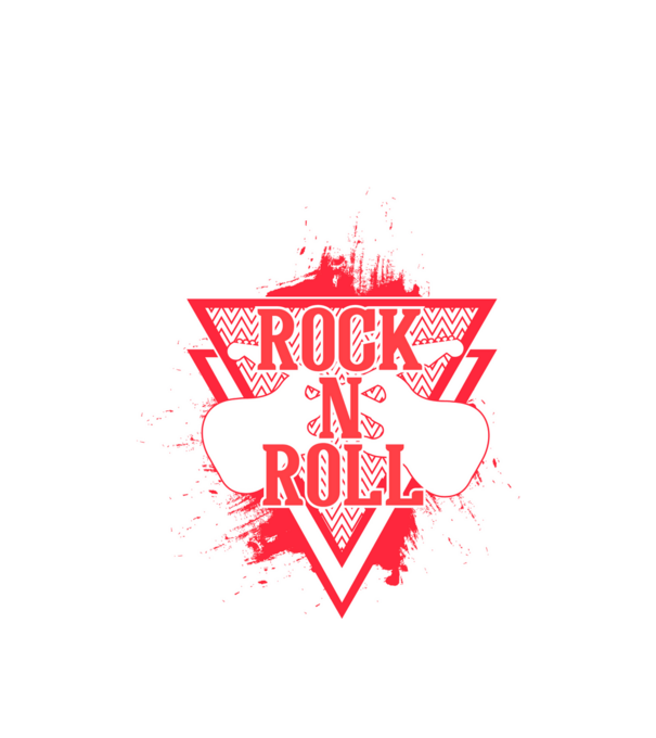 rock n' roll minta fehér pólón