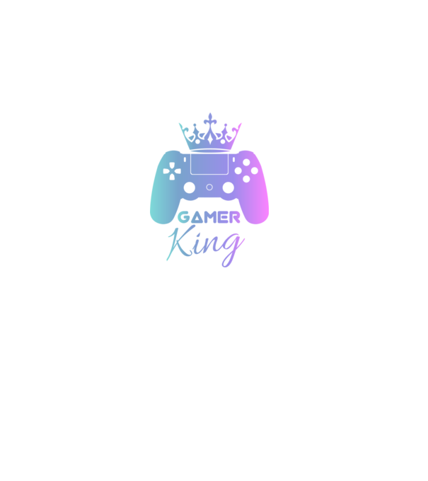 Gamer king minta fekete pólón