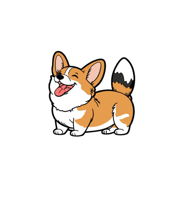Corgi minta szürke pólón