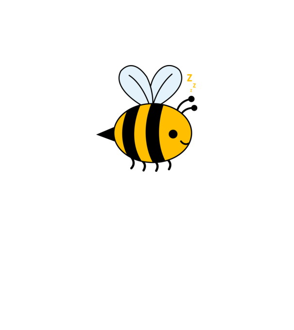 Bee minta fekete pólón