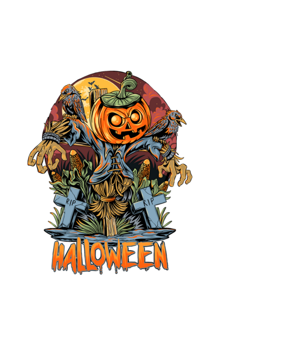 halloween minta fehér pólón