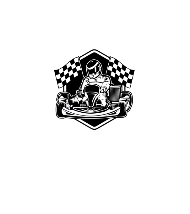 Gokart minta világos rózsaszín pólón