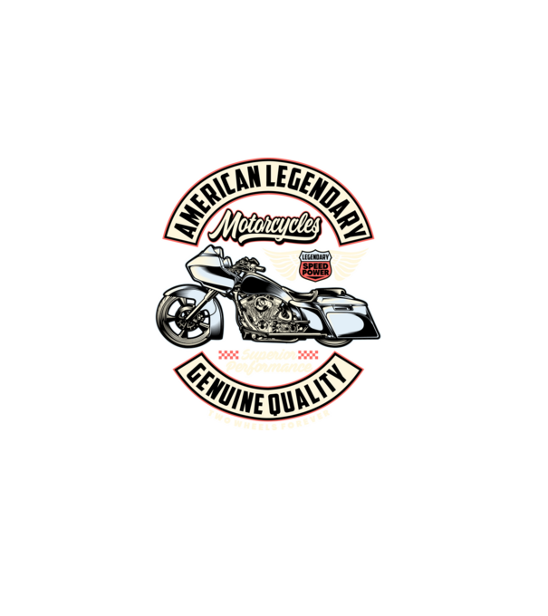Motorcycle minta fekete pólón