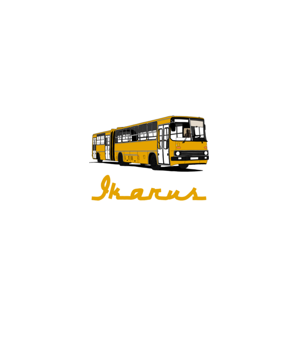 Busz minta szürke pólón