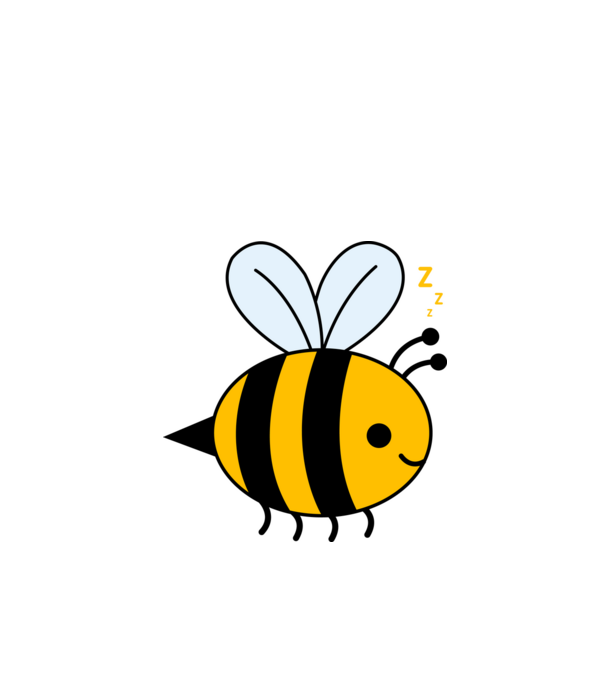 Bee minta fekete pólón