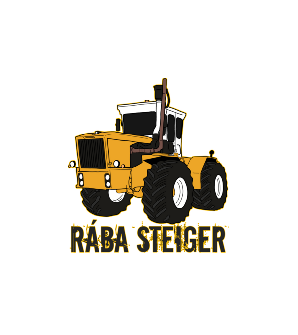 Rába steiger minta fehér pólón