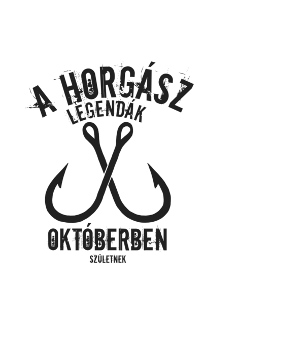 A horgász legendák minta fehér pólón