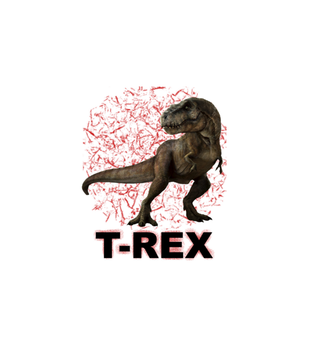 T-REX minta fehér pólón