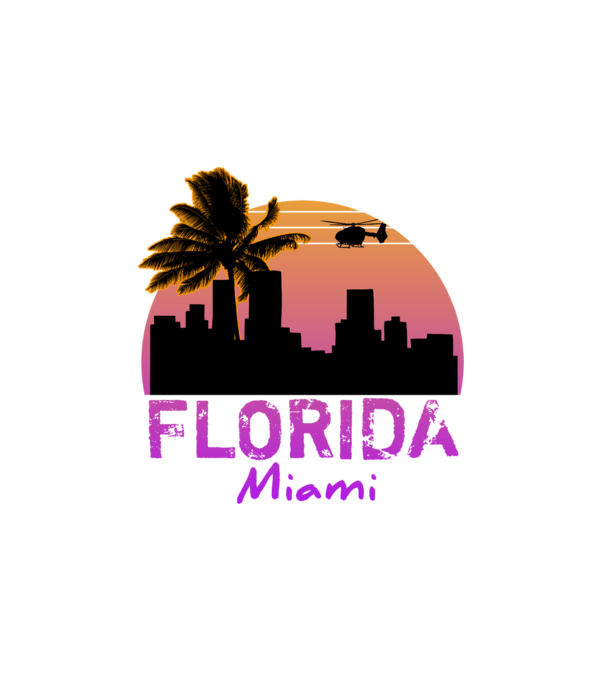 Florida Miami minta fehér pólón