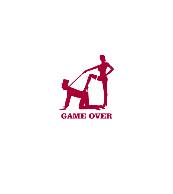 Game over minta fekete pólón