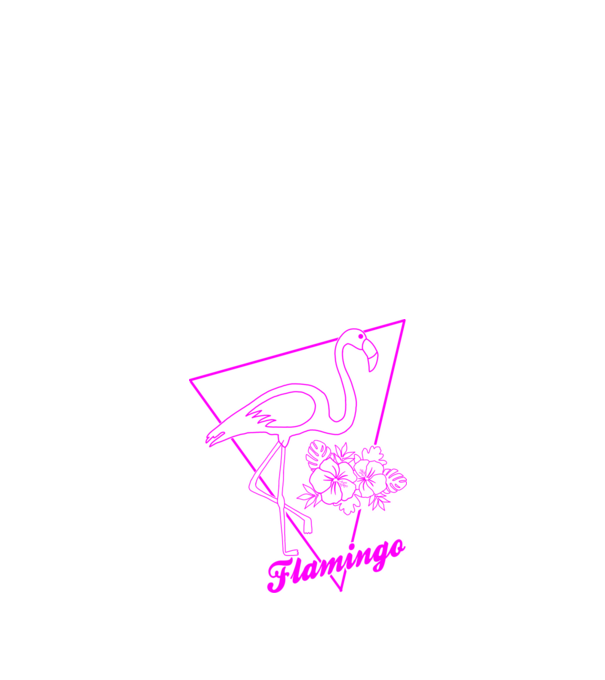 flamingo minta fehér pólón
