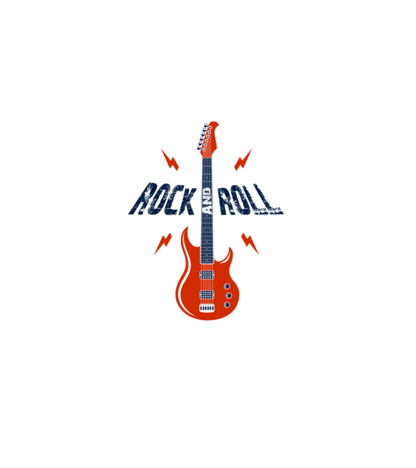 rock and roll minta fehér pólón