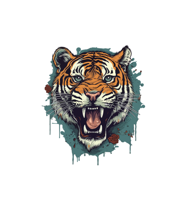 tigris minta fehér pólón