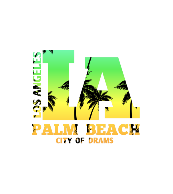 Los angeles palm beach minta fehér pólón