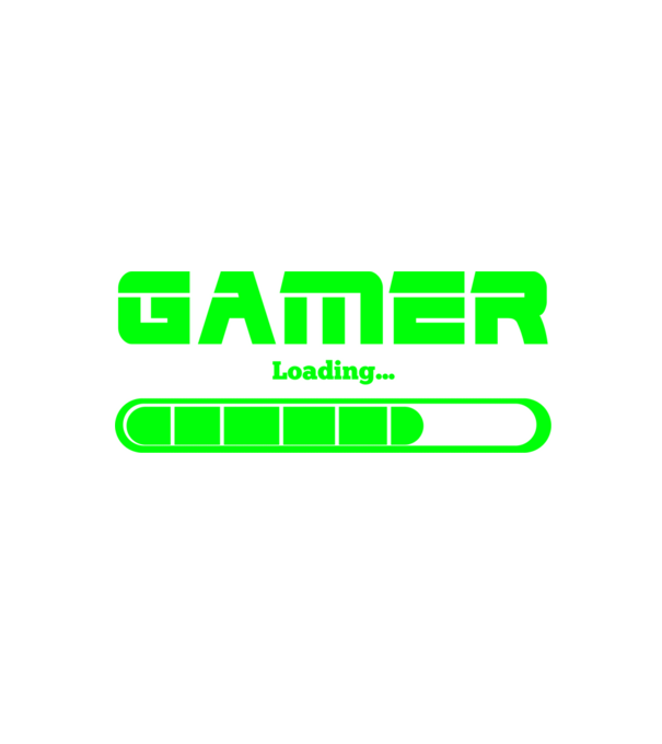 GAMER minta fekete pólón